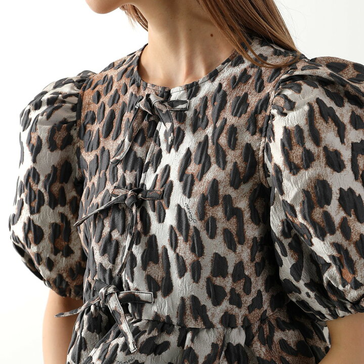 楽天市場】GANNI ガニー ブラウス 3D Jacquard Peplum Blouse F7623 