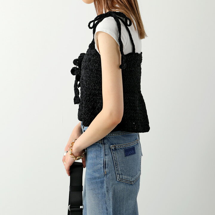 楽天市場】GANNI ガニー ビスチェ Velvet Crochet Bandeau Strap Top 