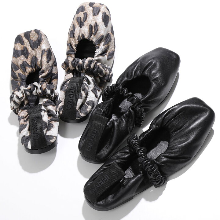 楽天市場】GANNI ガニー バレエシューズ SOFT SQUARE TOE SCRUNCHIE 