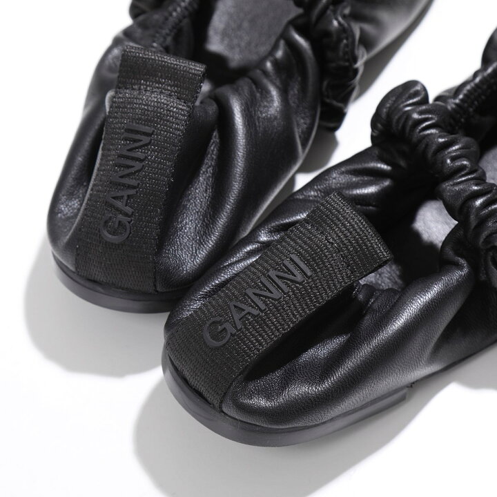 楽天市場】GANNI ガニー バレエシューズ SOFT SQUARE TOE SCRUNCHIE 