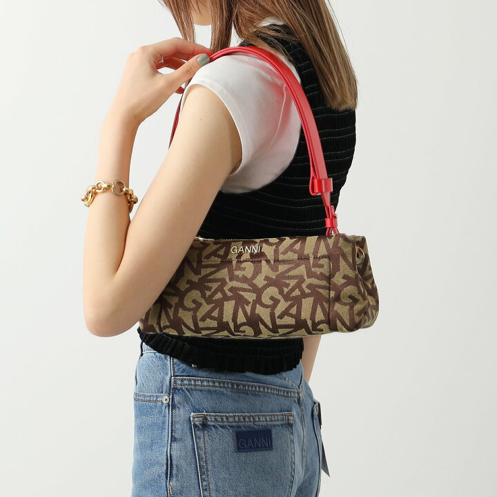 楽天市場】GANNI ガニー ハンドバッグ Pillow Baguette Jacquard A4634  
