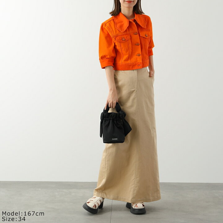 楽天市場】GANNI ガニー デニムジャケット Overdyed Cutline Denim 