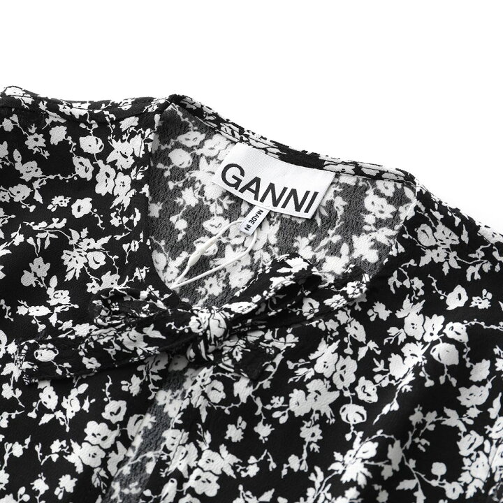 楽天市場】GANNI ガニー ブラウス Printed Crepe Peplum Blouse F7476 