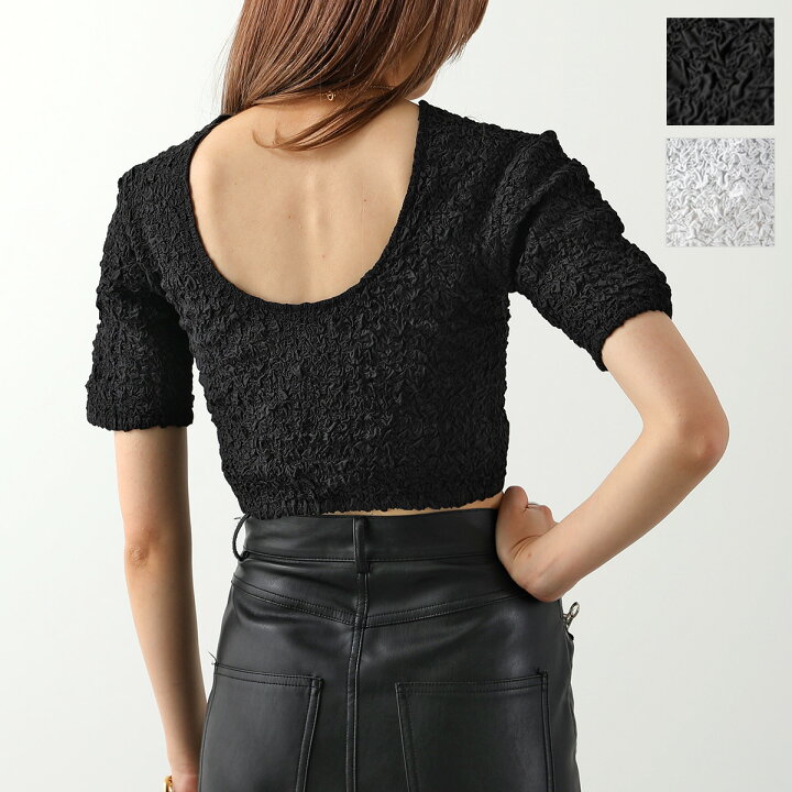 楽天市場】GANNI ガニー クロップド トップス Cotton Poplin O neck 