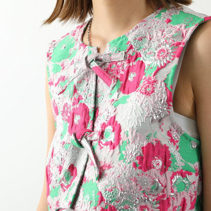 楽天市場】GANNI ガニー ブラウス 3D Jacquard Sleeveless Ribbon  