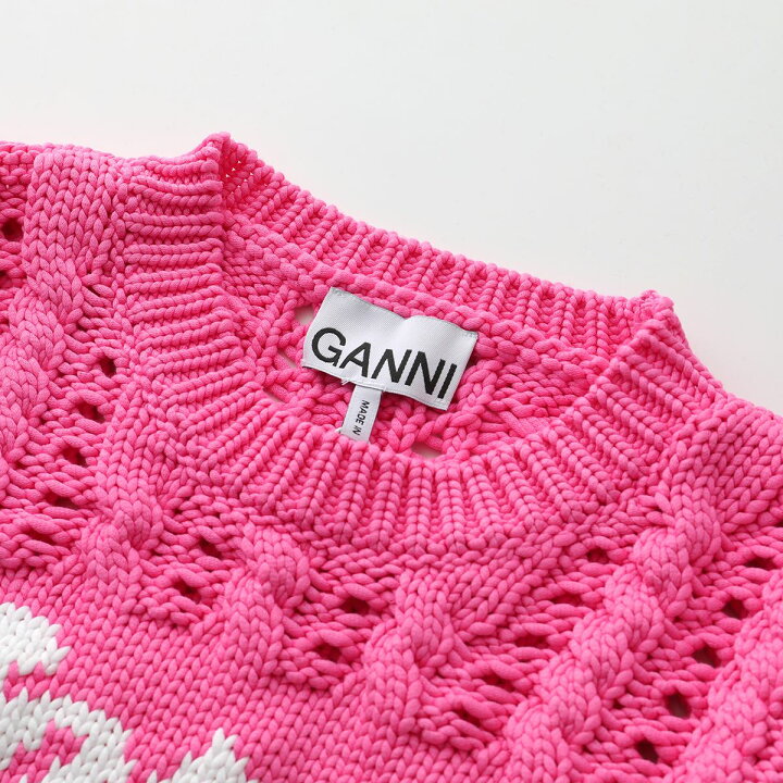 楽天市場】GANNI ガニー ニットベスト Viscose Rope Cropped Vest  
