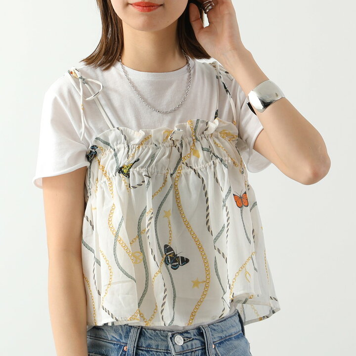 楽天市場】GANNI ガニー キャミソール Light Cotton Tieband Strap Top 