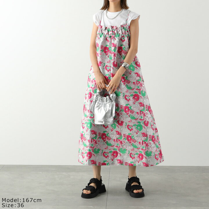 楽天市場】GANNI ガニー ワンピース 3D JACQUARD STRAP DRESS  