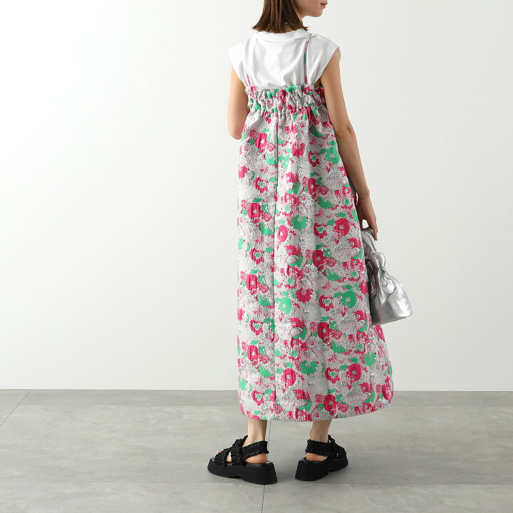 楽天市場】GANNI ガニー ワンピース 3D JACQUARD STRAP DRESS F7449  