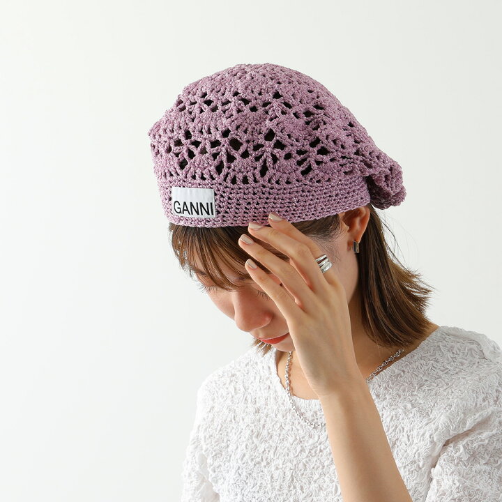 楽天市場】GANNI ガニー ベレー帽 Beret A4556 5863 レディース ロゴ 