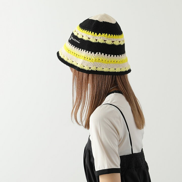 楽天市場】GANNI ガニー バケットハット Cotton Crochet Bucket Hat 
