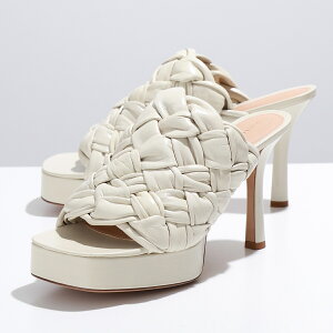 BOTTEGA VENETA ボッテガヴェネタ サンダル 630175 VBT10 レディース イントレチャート レザー シューズ 靴 8279/SHINY-LIGHT-LAMBSKIN【outlet】【po_jyuuu】