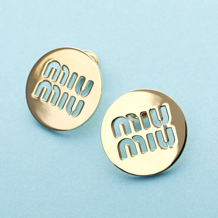 楽天市場】MIUMIU ミュウミュウ ピアス 5JO849 2DTU レディース ロゴ 