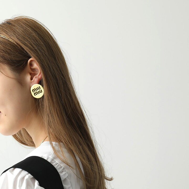 楽天市場】MIUMIU ミュウミュウ ピアス 5JO849 2DTU レディース ロゴ  