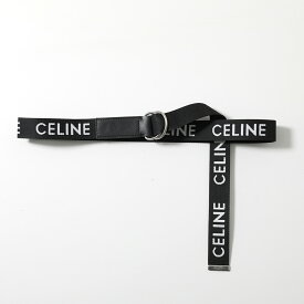 CELINE セリーヌ ベルト 45AVS 2AEO Medium 45AVS2AEO.38SI.TU レディース ジャガードロゴ ダブルリング Dカン BLACK
