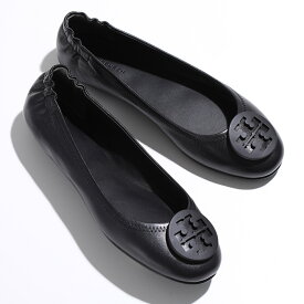 TORY BURCH トリーバーチ 49350 MINNIE TRAVEL BALLET WITH METAL LOGO フラットパンプス バレエシューズ ロゴ レザー 006/PerfectBlack 靴 レディース【cp_ten】【po_fifth】