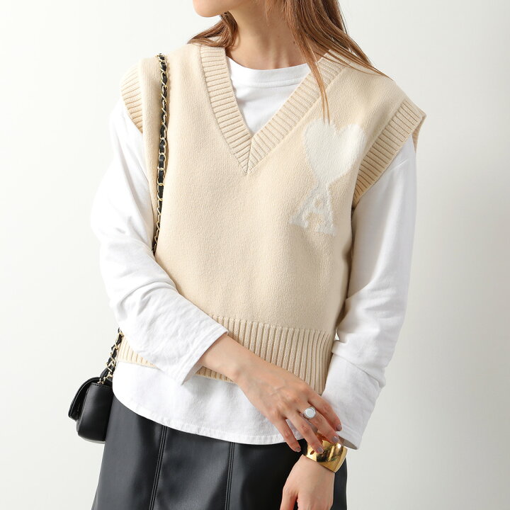 楽天市場】ami paris アミパリス ベスト UKS702.018 レディース ジレ V 