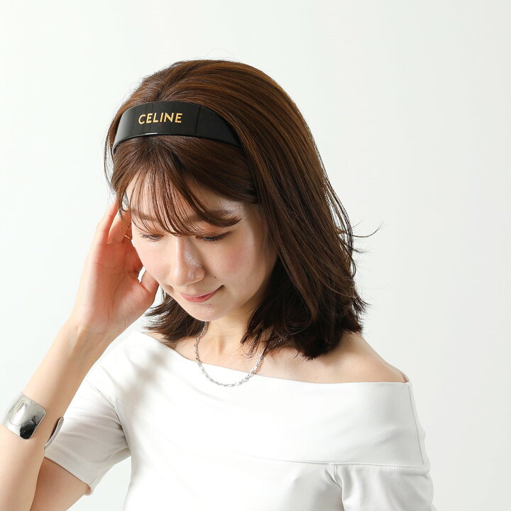 楽天市場】CELINE セリーヌ カチューシャ 46Y376CEA.19AG レディース  