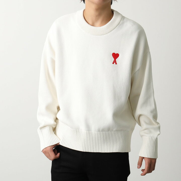 AMI Paris アミ パリス ニット クルーニット ホワイト AMI SMALL A  