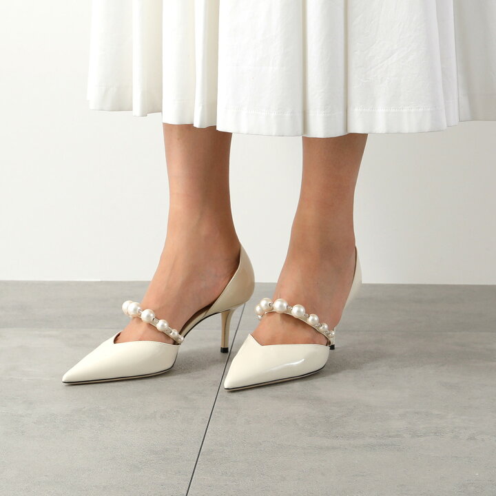 新品】ジミーチュウ Jimmy Choo バックストラップ パンプス ホワイト 
