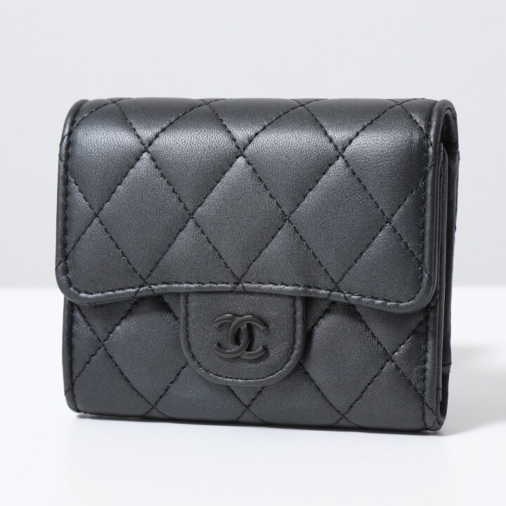 楽天市場】CHANEL シャネル 三つ折り財布 SO BLACK AP0229 B13639 