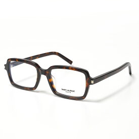 SAINT LAURENT サンローラン メガネ SL 278/F メンズ アイウェア ロゴ めがね 伊達メガネ ダテ 眼鏡 スクエア型 べっ甲 003/HAVANA-HAVANA-TRANSPARENT