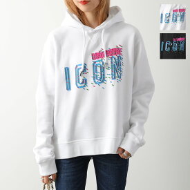 DSQUARED2 ディースクエアード パーカー ICON PIXELED COOL HOODIE S80GU0093 S25516 レディース スウェット プルオーバー アイコン ロゴ カラー2色