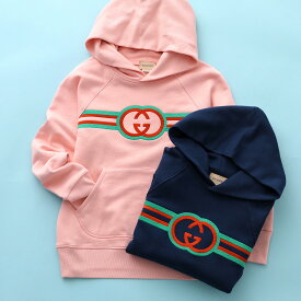 GUCCI KIDS グッチ キッズ パーカー 737393 XJFKZ ガールズ GGロゴ刺繍 スウェット プルオーバー カラー2色