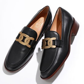 TODS トッズ ローファー KATE ケイト XXW28K0FR00GOC レディース レザー ロゴ チェーン シューズ 靴 B999/NERO