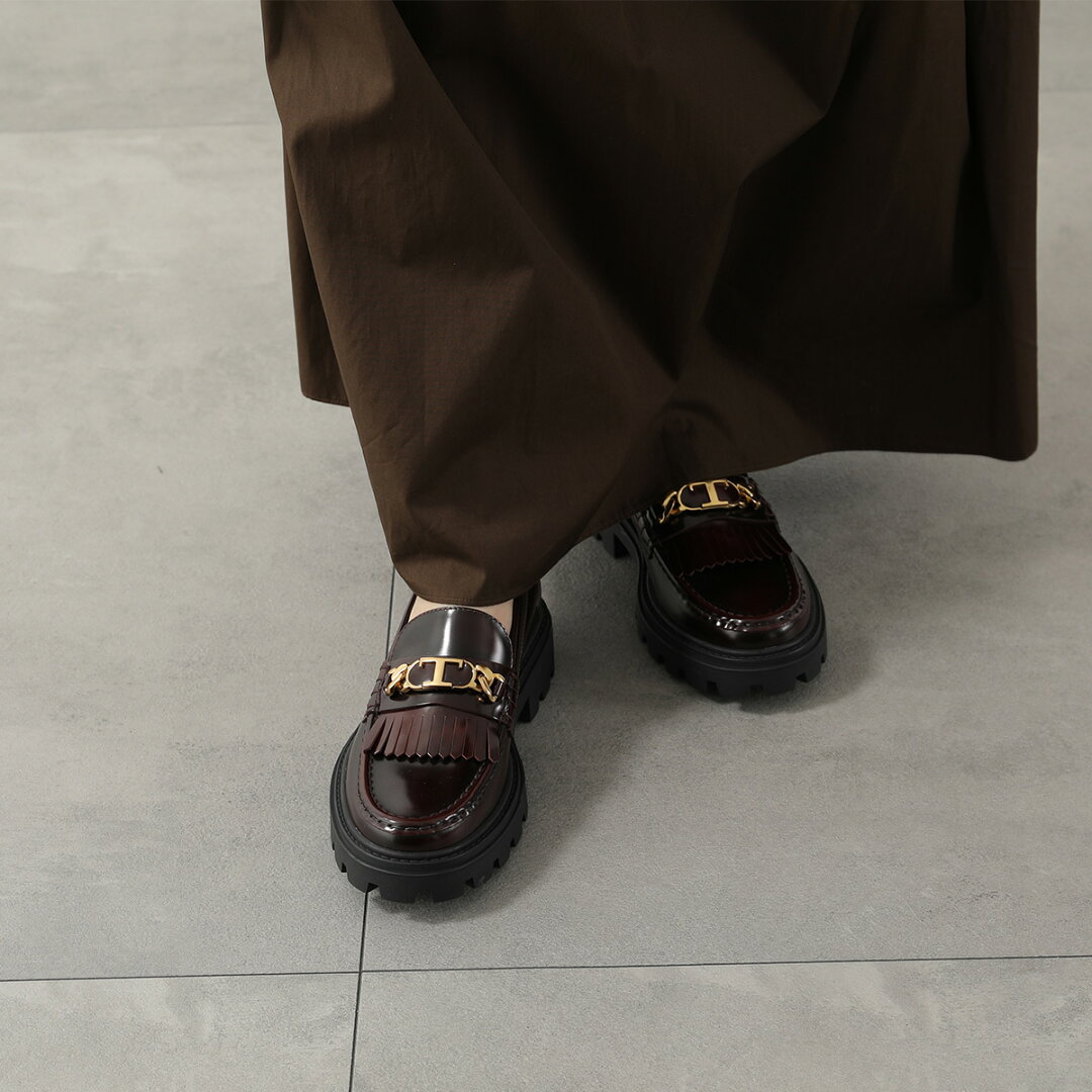 【最大2万円OFFクーポン対象・6/20~6/21限定】TODS トッズ ローファー XXW08J0GF80SHA レディース Tチェーン メタル フリンジ レザーシューズ チャンキーソール ラバーソール 靴 カラー2色 XXW08J0GF80SHAB999【dc_kikaku】 - メイン画像 9