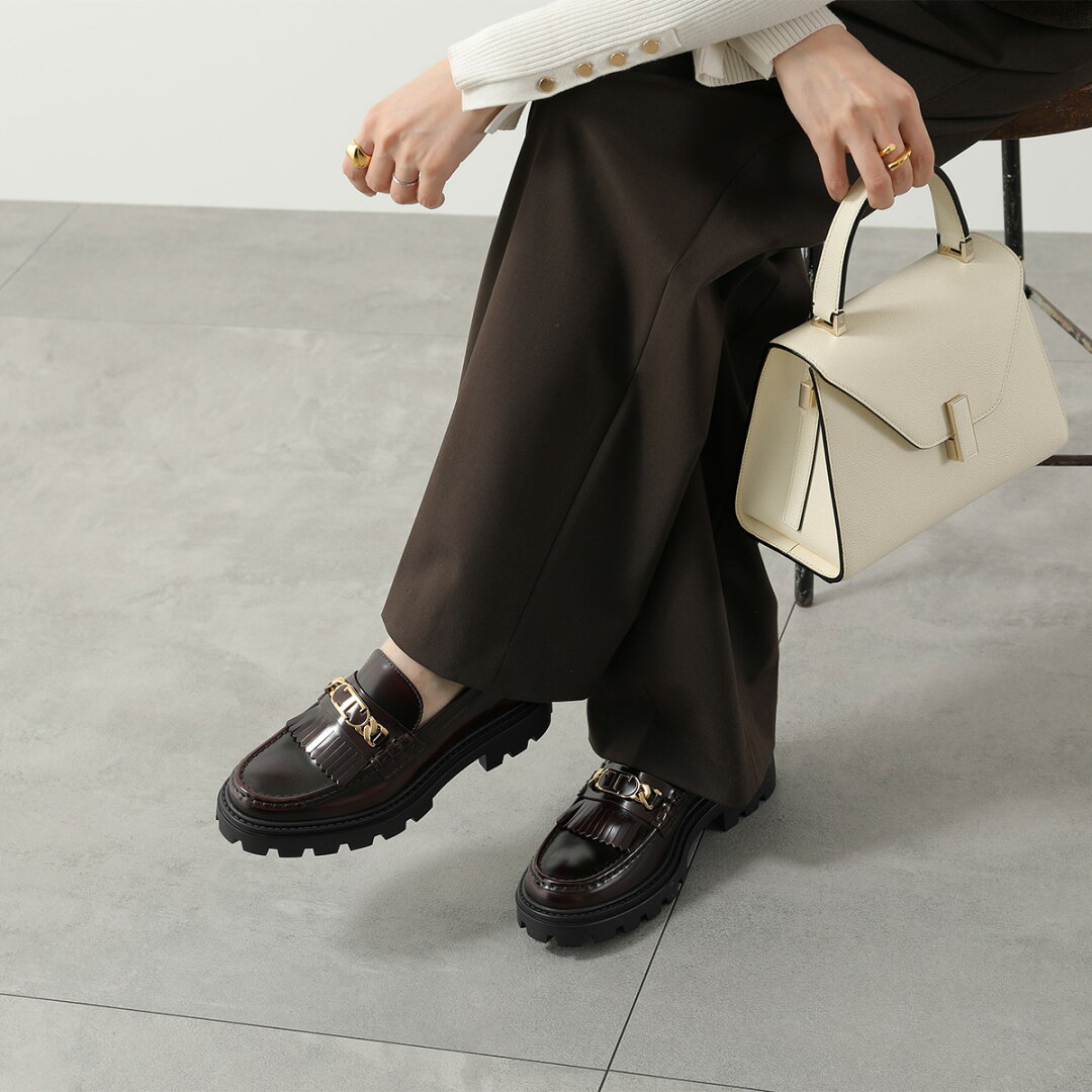 【最大2万円OFFクーポン対象・6/20~6/21限定】TODS トッズ ローファー XXW08J0GF80SHA レディース Tチェーン メタル フリンジ レザーシューズ チャンキーソール ラバーソール 靴 カラー2色 XXW08J0GF80SHAB999【dc_kikaku】 - メイン画像 11