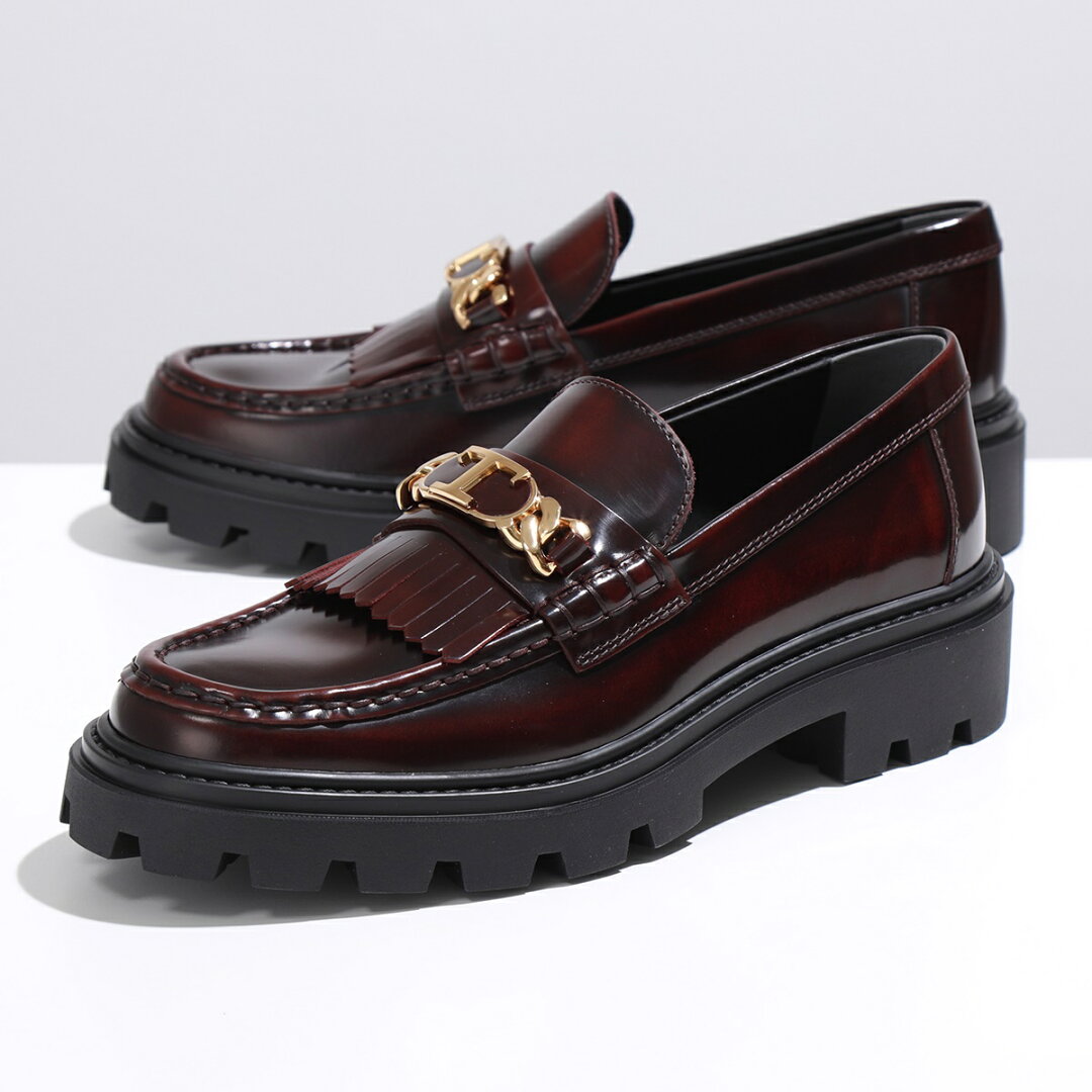 【最大2万円OFFクーポン対象・6/20~6/21限定】TODS トッズ ローファー XXW08J0GF80SHA レディース Tチェーン メタル フリンジ レザーシューズ チャンキーソール ラバーソール 靴 カラー2色 XXW08J0GF80SHAB999【dc_kikaku】 - メイン画像 7