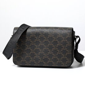 【11/18限定・最大2万円OFFクーポン配布中】CELINE セリーヌ ショルダーバッグ Flap Messenger フラップ メッセンジャー 111592ETH.38SI メンズ トリオンフ クロスボディ 鞄 Black