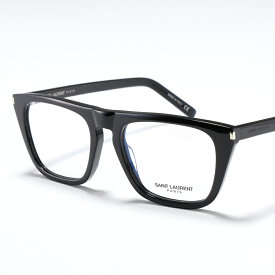 SAINT LAURENT サンローラン メガネ SL 343 メンズ めがね 伊達メガネ ダテ 眼鏡 ロゴ アイウェア 黒縁メガネ 001/BLACK-BLACK