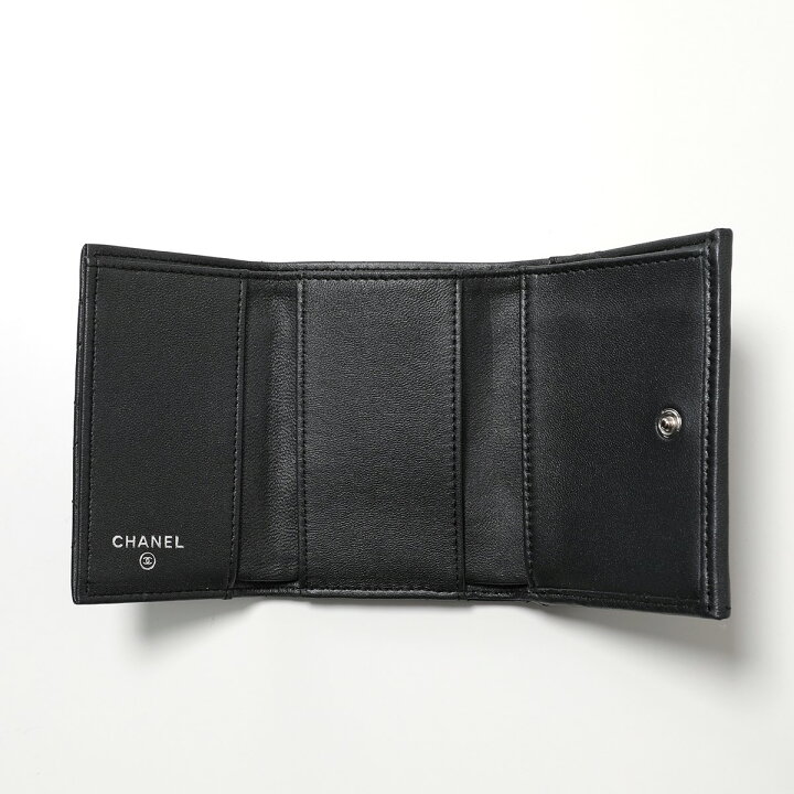 楽天市場】CHANEL シャネル 三つ折り財布 SO BLACK ソーブラック 