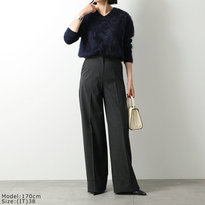 マックスマーラ MAX MARA センタープレス ウールパンツ レディース JPN  