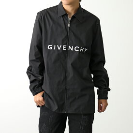 GIVENCHY ジバンシィ シャツ BM60TL1YC8 メンズ 長袖 ロゴ ジップアップ コットン 001/BLACK【po_fifth】