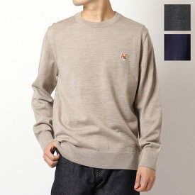 MAISON KITSUNE メゾンキツネ セーター FM00528KT1036 FOX HEAD PATCH REGULAR R-NECK メンズ ウール クルーネック ニット 長袖 カラー3色【cp_ten】