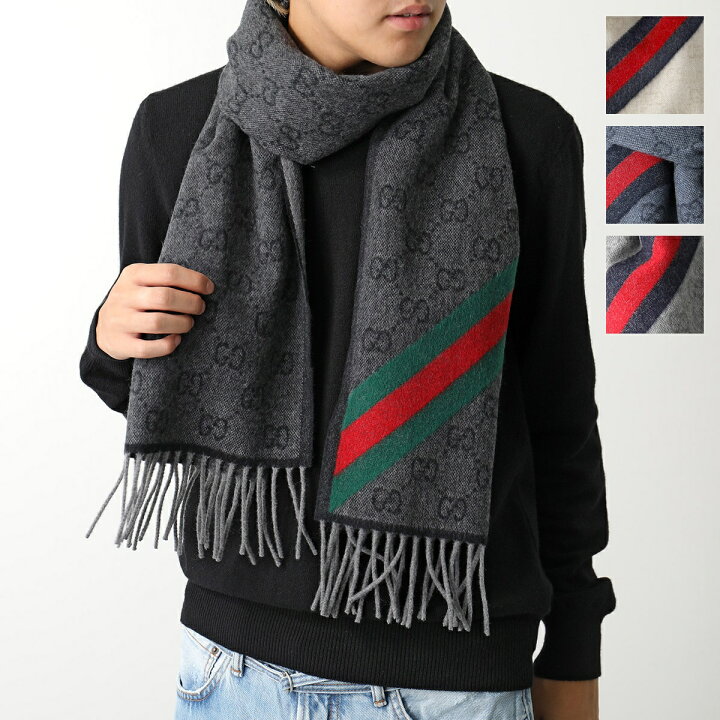 楽天市場】GUCCI グッチ マフラー 570603 3G200 メンズ GGロゴ  