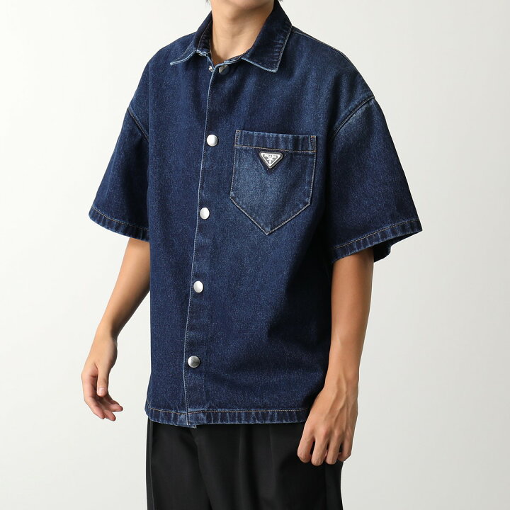 楽天市場】PRADA プラダ デニムシャツ GEC067 13HO メンズ 半袖  