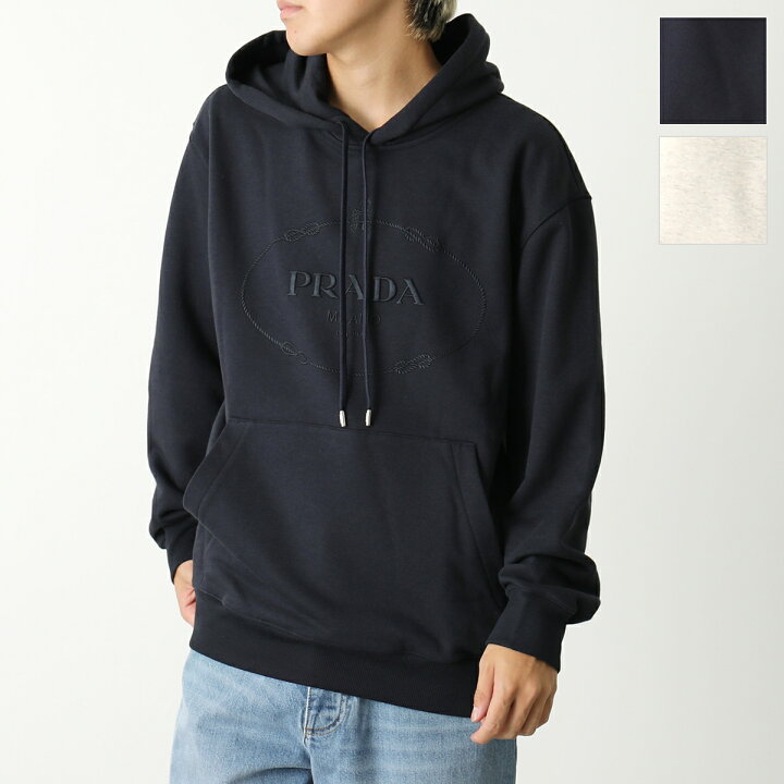楽天市場】PRADA プラダ フーディー UJL24B メンズ コットン フリース 