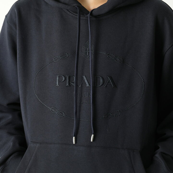 楽天市場】PRADA プラダ フーディー UJL24B メンズ コットン フリース 