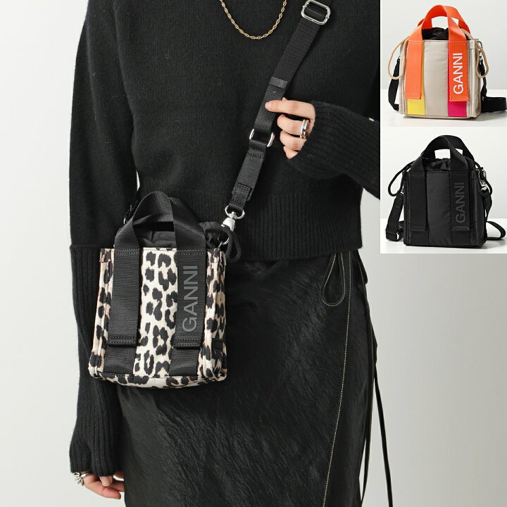 楽天市場】GANNI ガニー ショルダーバッグ Recycled tech Mini Tote 