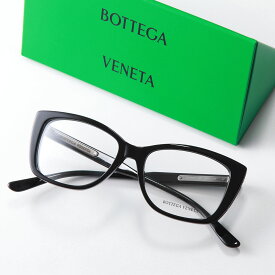BOTTEGA VENETA ボッテガヴェネタ メガネ BV0183O レディース イントレチャート レザー めがね 伊達メガネ ダテ 眼鏡 スタッズ アイウェア 黒縁メガネ 001/BLACK-BLACK