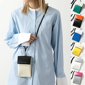 MARNI マルニ フォンケース TEMI0004A4 P3572 P5769 レディース PVC バイカラー ネックポーチ ショルダーバッグ クロスボディ 携帯ケース 鞄 カラー8色