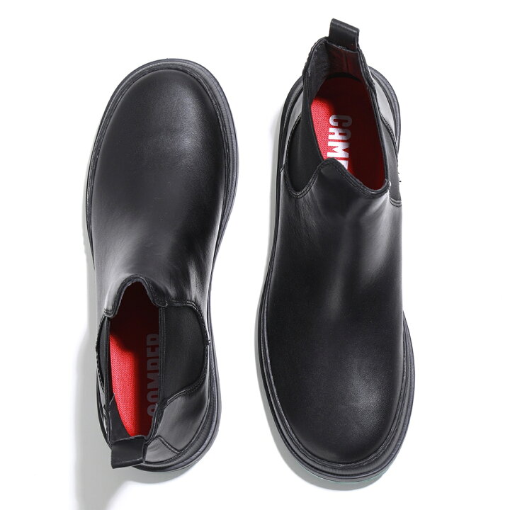 CAMPER カンペール ショートブーツ BRUTUS TREK ブルートゥス トレック K300435 メンズ サイドゴア レザー ラウンドトゥ シューズ 靴 006 Black インポートセレクトmusee