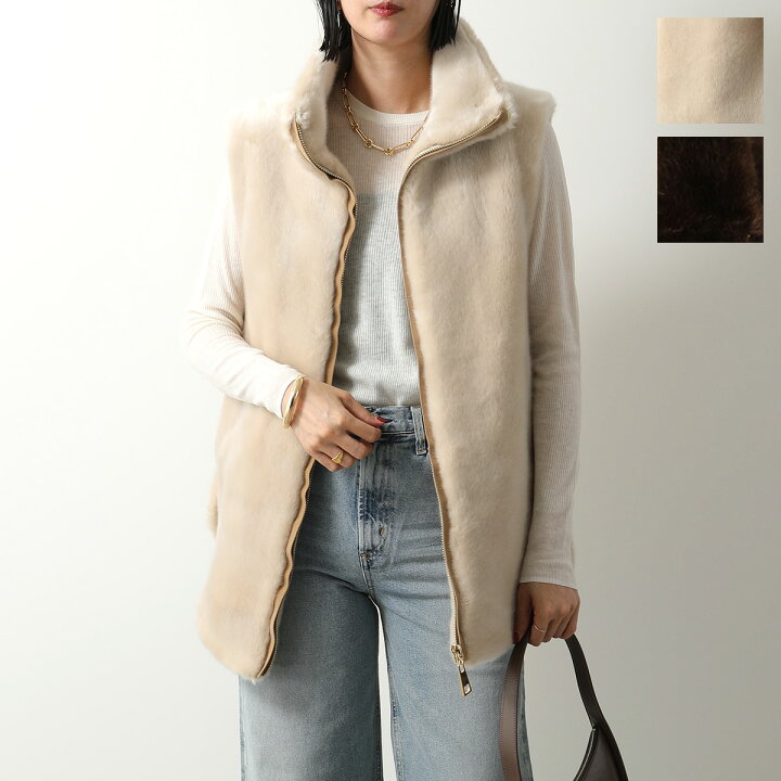 楽天市場】a point etc アポワンウテセ ファーベスト GILET TARA タラ  