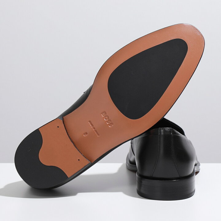 楽天市場】HUGO BOSS ヒューゴボス ローファー BLACK 50496075 メンズ 