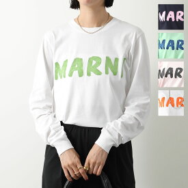 MARNI マルニ カットソー THJE0294P1 USCS11 レディース 長袖Tシャツ ロンT クルーネック ペイントロゴ カラー5色