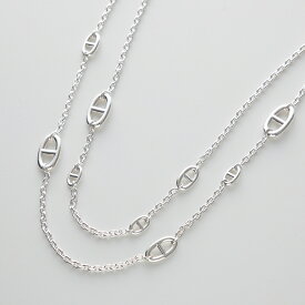 HERMES エルメス ロングネックレス ファランドール Farandole Long Necklace 120cm H104568B レディース シェーヌダンクル チェーン スターリングシルバー silver925 ロゴ刻印 SV